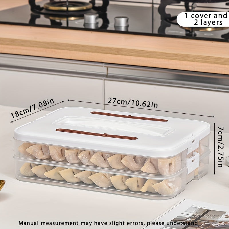 Plastic Food Storage Box for Dumplings Pastry and Small Items, Portable and Reusable
