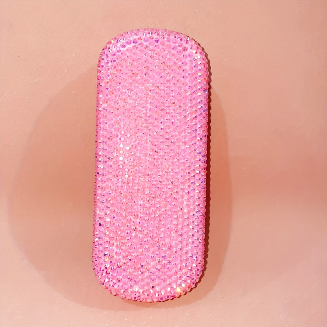 Stylish Faux Leather Glasses Case with Sparkling Diamond Embellishments