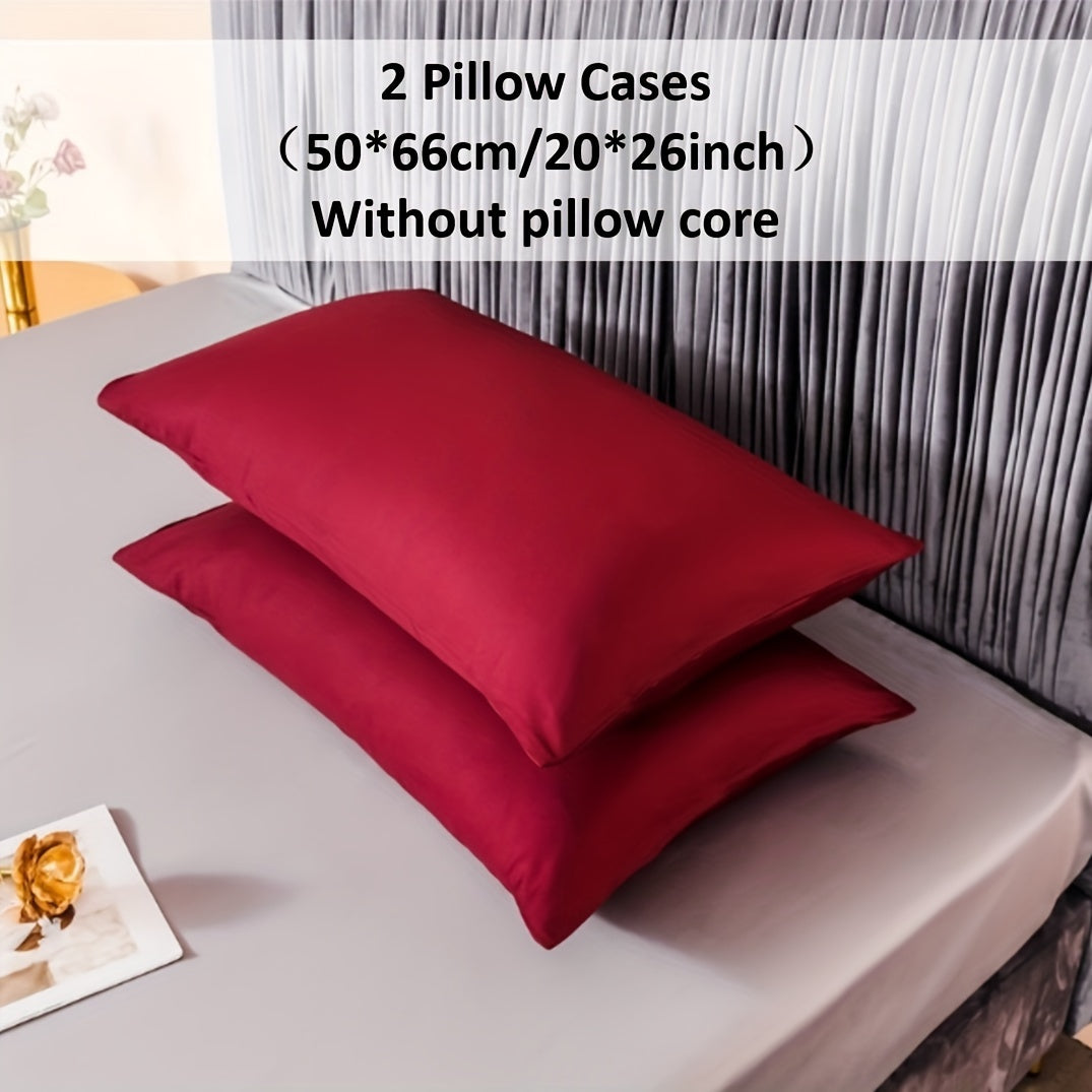 Polyester Pillowcases Set for Bedroom Breathable Soft Skin-Friendly
