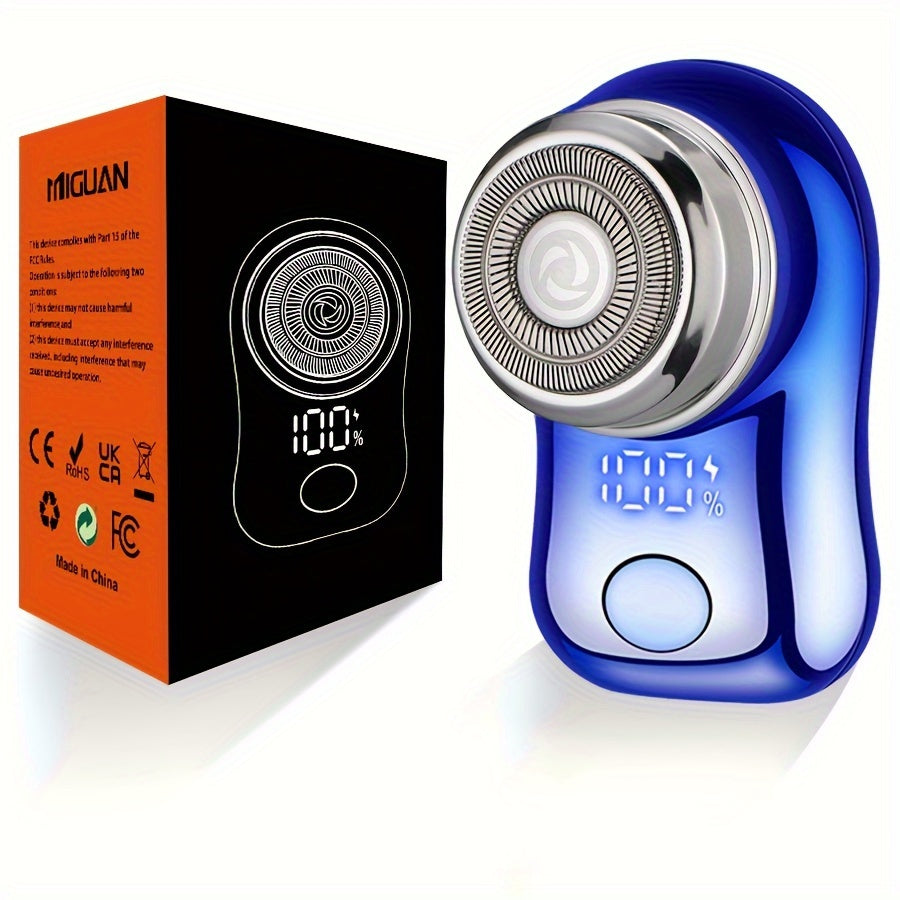 Электрическая бритва для мужчин USB-зарядка с LED-дисплеем Быстрая зарядка из нержавеющей стали Спиральный триммер для путешествий Подарок