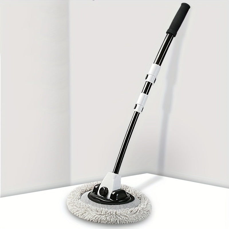 Telescoping Car Cleaning Brush with Microfiber and Chenille Long Handle Adjustable Length
