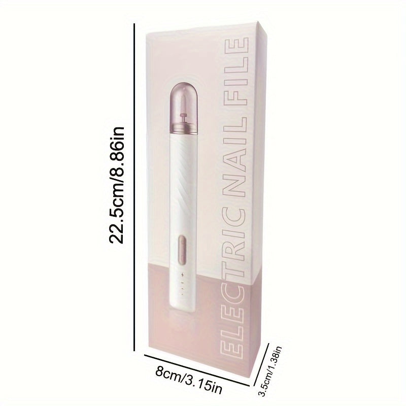 Set de taladro eléctrico recargable con 5 brocas para uñas de gel manicura y pedicura en casa