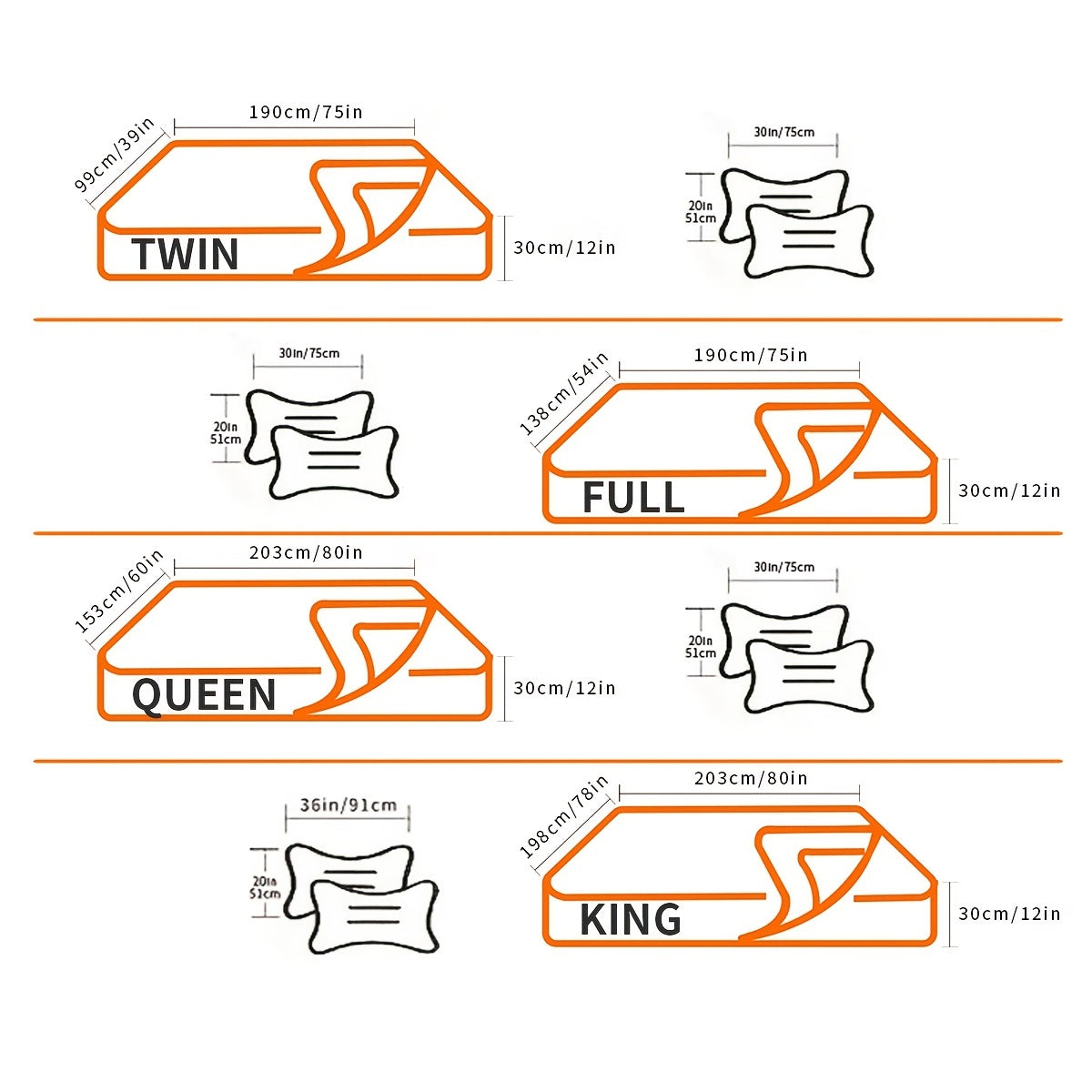 Set of 3 Plant Printed Fitted Sheets Bedding Set Breathable Soft for Bedroom and Guest Room