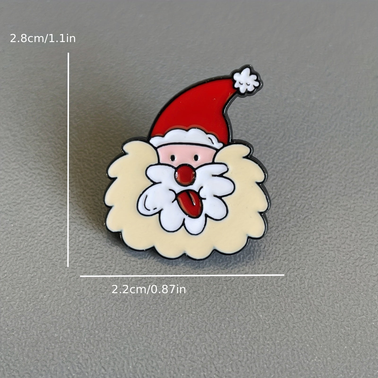 6 ta Yangi yil emal pinlari to'plami, noaniq shakldagi alloy broshlar, Santa, gingerbread va daraxt dizaynlari