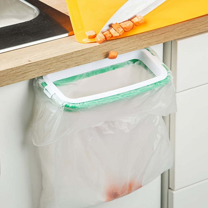 Kitchen Garbage Bag Holder Wall Mount Space-Saving Cabinet Door Organizer