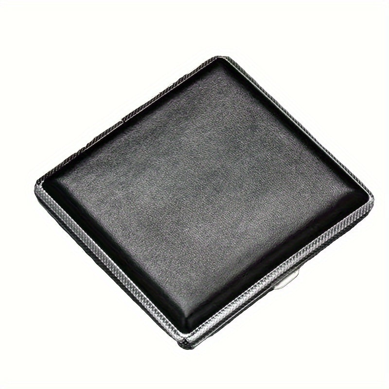 Erkaklar uchun sun'iy charm sigaret qutisi, sigara va chekuvchilar uchun alyuminiy tutqich