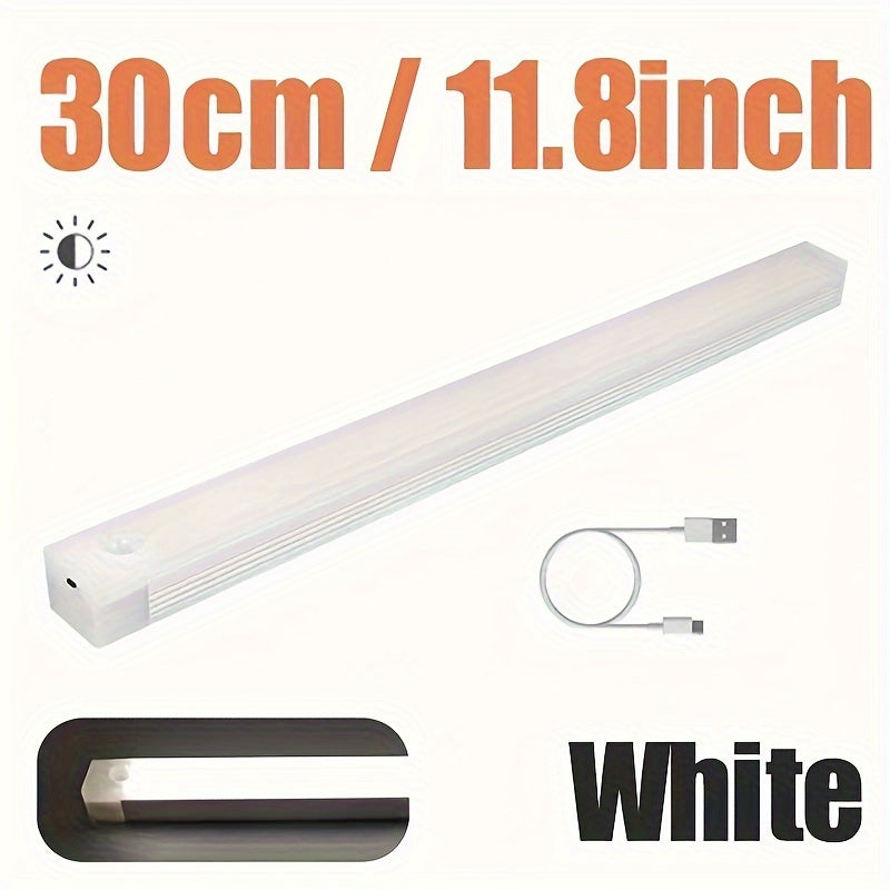 Rechargeable Magnetic LED Night Light with Motion Sensor for Kitchen Cabinets Hallways and Stairs