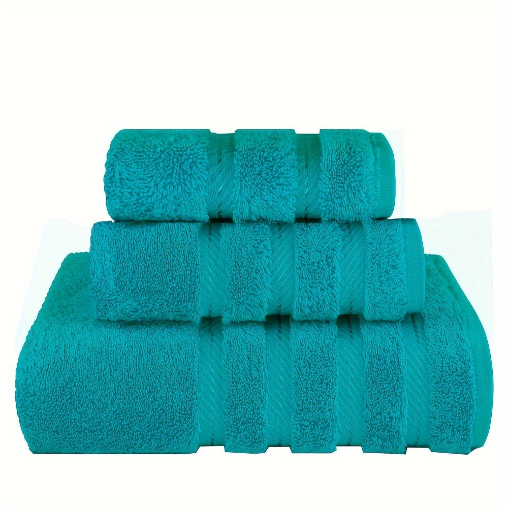 Absorbent Bath Towel Set 3/6 Pieces Bright Yellow for Hotel Home Travel