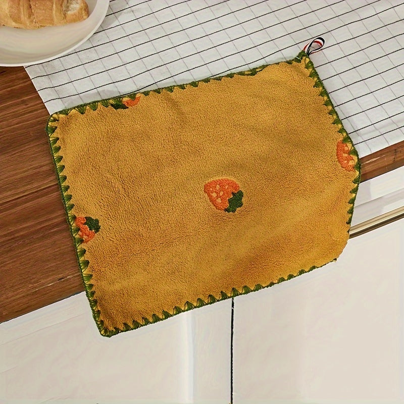 Soft Absorbent Cartoon Embroidered Towels 30x30cm for Bathroom Kitchen