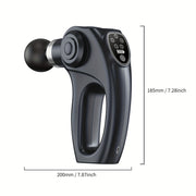 Zamonaviy massaj quroli, 5 ta sozlanadigan tezlik, ikki massaj nozzle, USB orqali zaryadlanadigan, litiy batareyasi bilan ishlaydigan, CE/FCC/RoHS sertifikatlangan, mustahkam konstruktsiya.