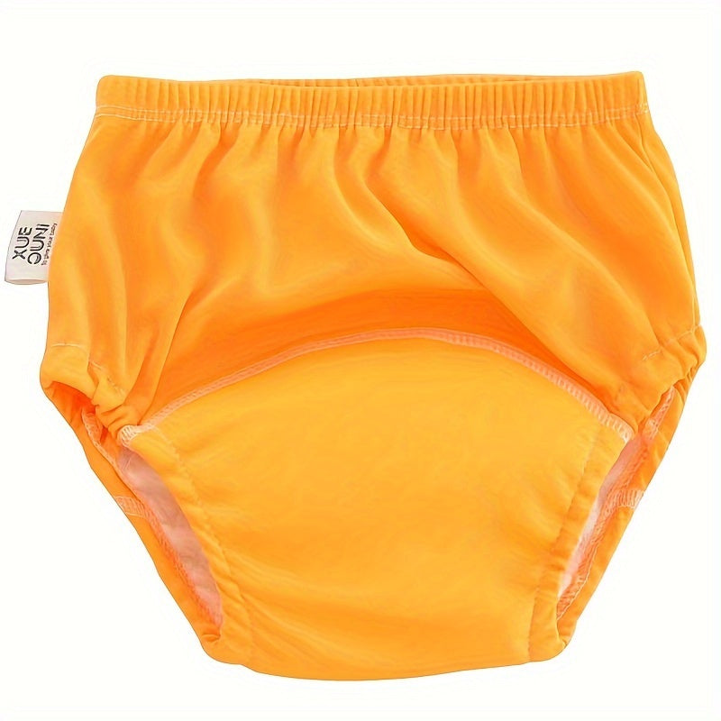 Pantalones de entrenamiento de color liso para niños pequeños, pañales de aprendizaje lavables, reutilizables, transpirables
