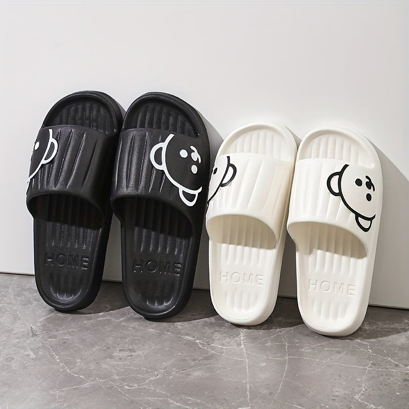 Women’s Eva Bear Design Slippers Non-Slip Indoor Outdoor Shoes Pink White