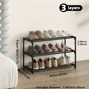 Zapatero de 3/4 capas pequeño para ahorro de espacio en armarios y entradas