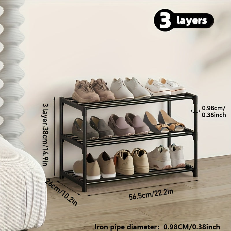 Zapatero de 3/4 capas pequeño para ahorro de espacio en armarios y entradas