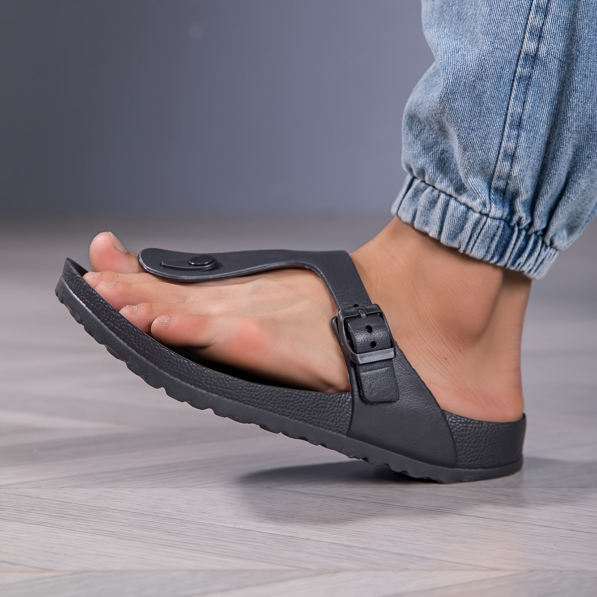 Women's Solid Color Flip Flops Casual Wedge Flats Comfortable Shoes