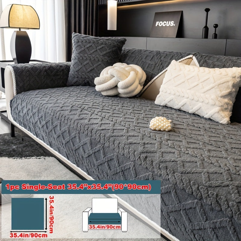 Нескользящая накидка на диван из велюра Shu, подходит для домашних животных, моется в машине, подходит для кресел и секционных диванов на 4 места