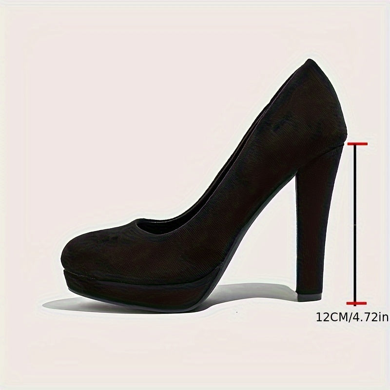 Women's Leather Block Heel Pumps Pointed Toe Dress Shoes for Parties