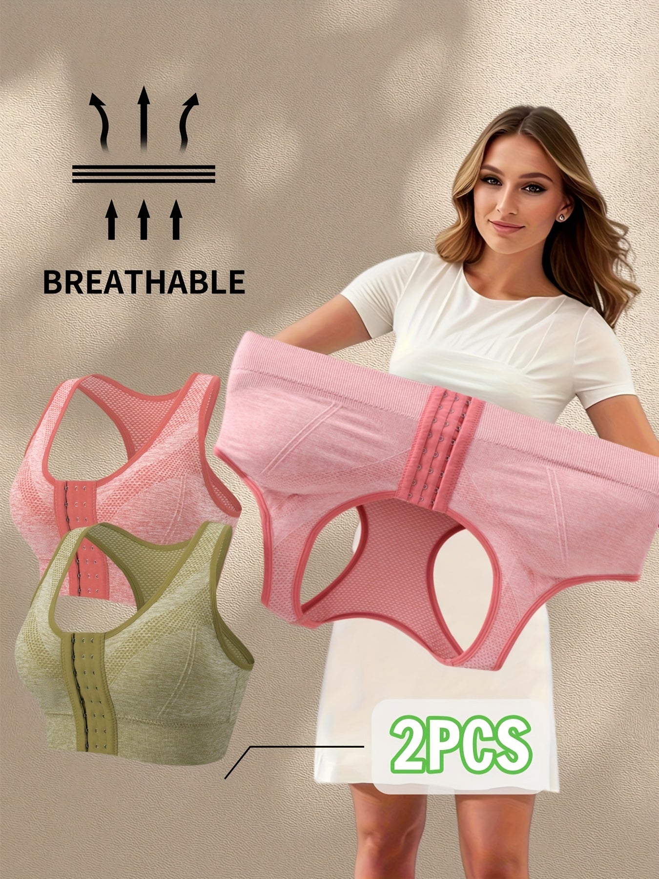 Plus Size Breathable Seamless Sports Bra for Yoga and Exercise