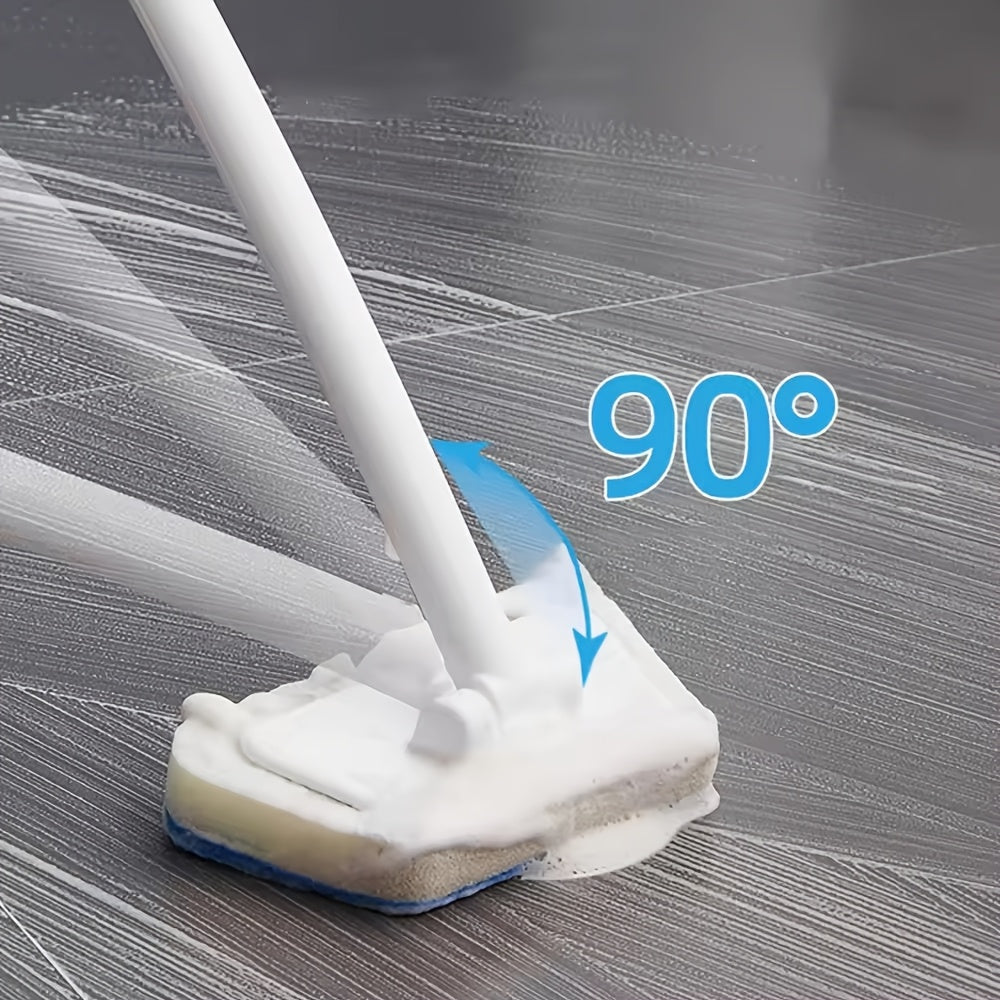 Set of 4 Multi-Use Cleaning Brushes with Long Handle and Detachable Heads