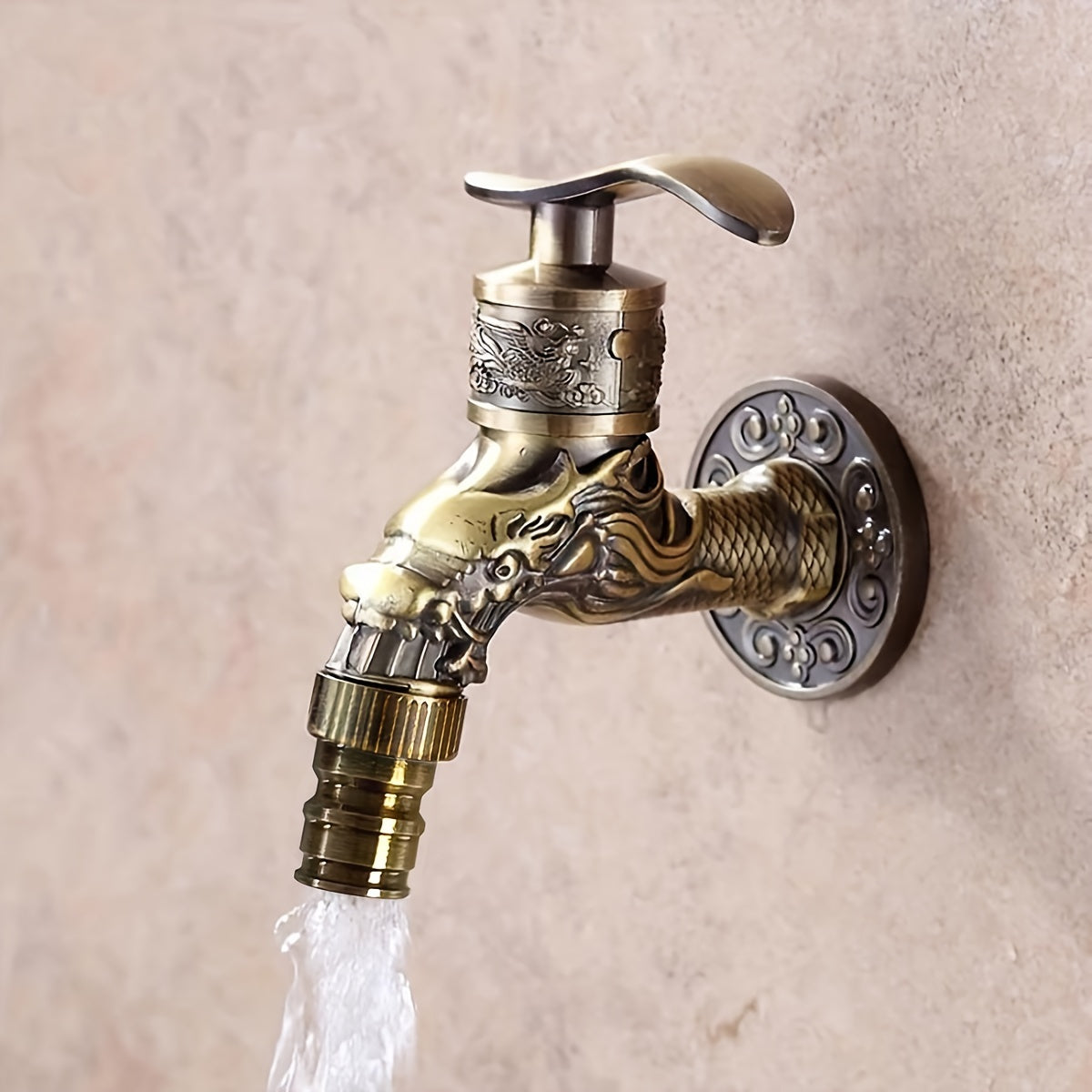 Bronze Retro Wall-Mounted Cold Faucet for Kitchen Bathroom Garden
