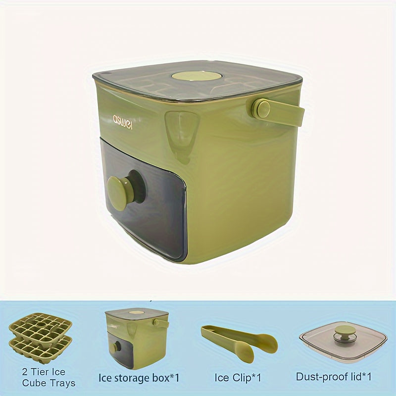 5 Pcs Ice Maker Set Food-Grade Plastic Double Tier Trays 48 Cube