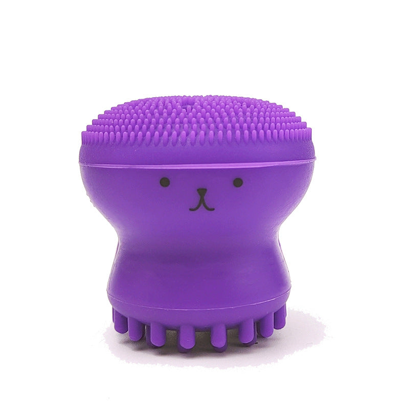 Unisex Silicone Facial Cleansing Brush Octopus Shape Deep Clean Scrubber