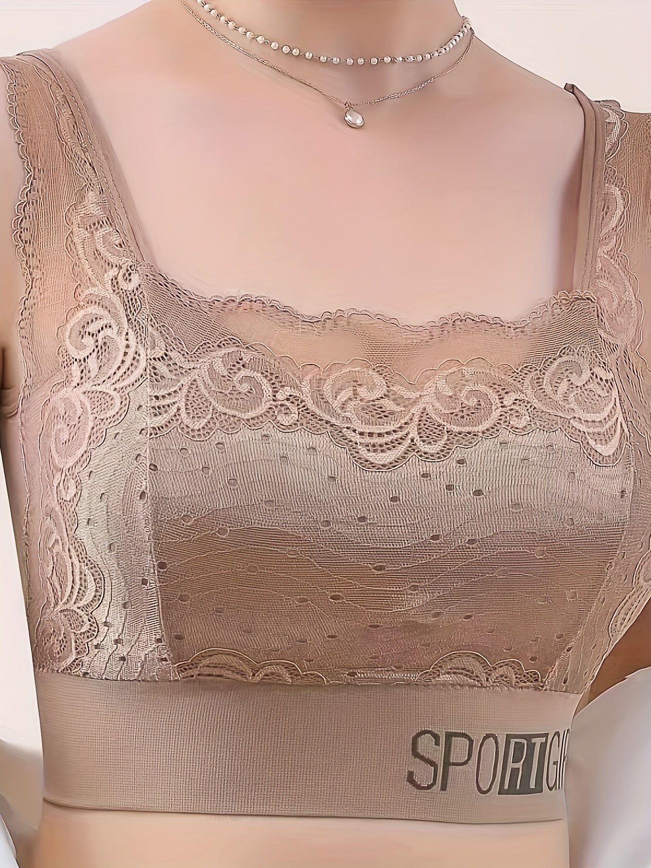 Women's Lace Push-Up Bra with Anti-Sagging Support Breathable Comfort