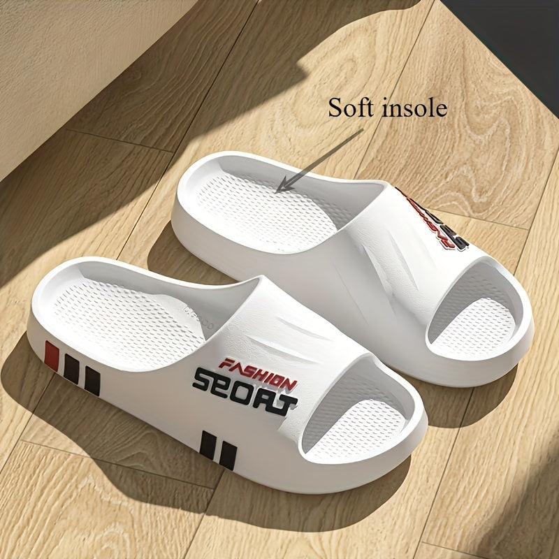 Beige Unisex Ergonomic Slide Sandals Cushioned Non-Slip Indoor Outdoor