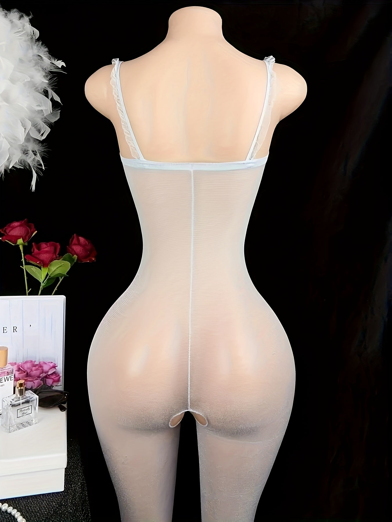 Women's Erotic Lingerie and Jumpsuits Satin Lace Sexy Nightwear for Adults