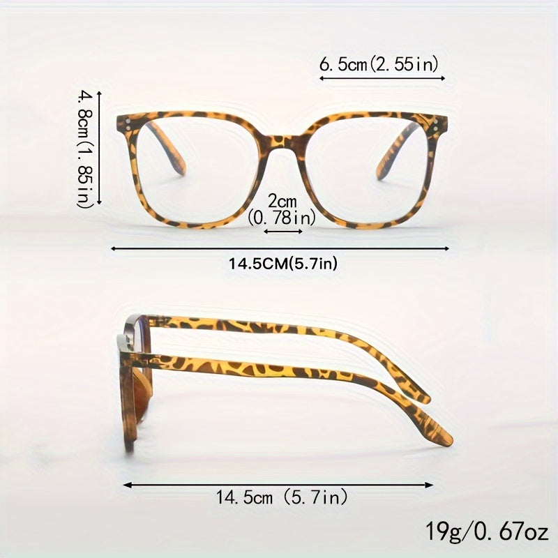 Set of 3 Square Clear Lens Glasses for Women and Men Casual Fashion Computer Spectacles