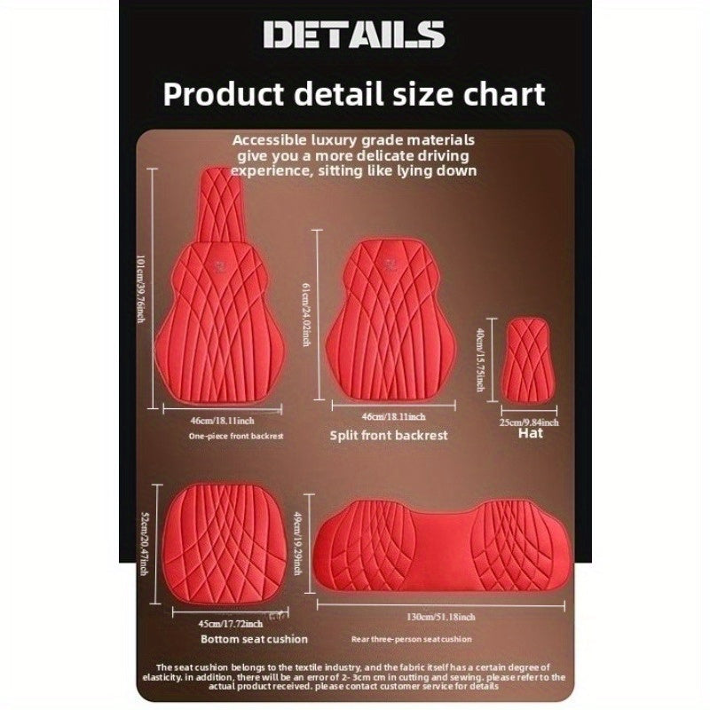 2Pcs Universal Fit Car Seat Cushions All-Season Front Seat Covers