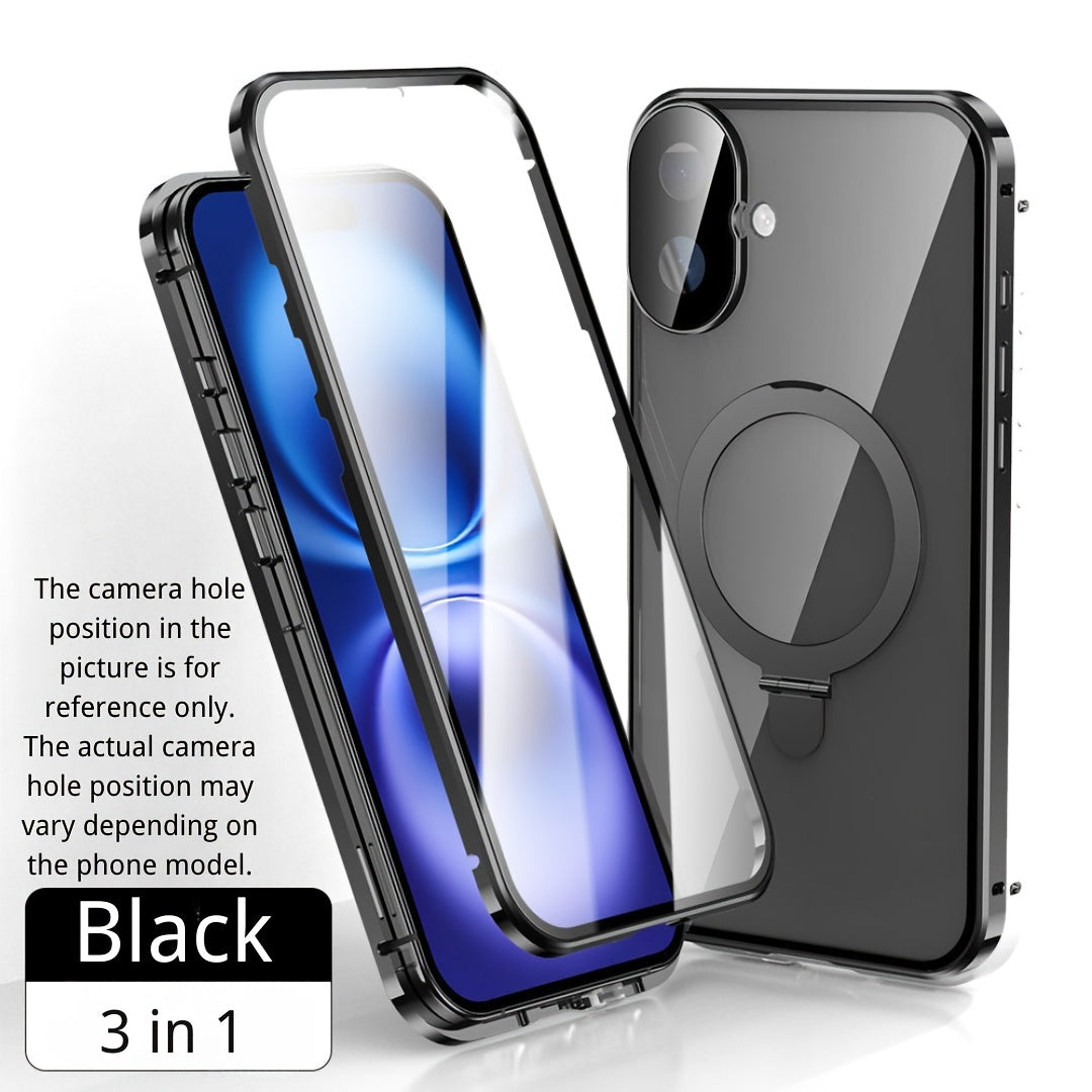 3-Piece iPhone 16-12 Pro Max Plus Accessories Set Phone Case Screen Protector Camera Protector Magnetic Wireless Charging