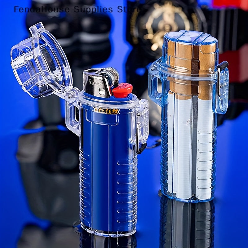 s:
Suya chidamli plastmassa olovyoq qutisi qopqog'i BIC J6 tashqi omon qolish sumkasi uchun