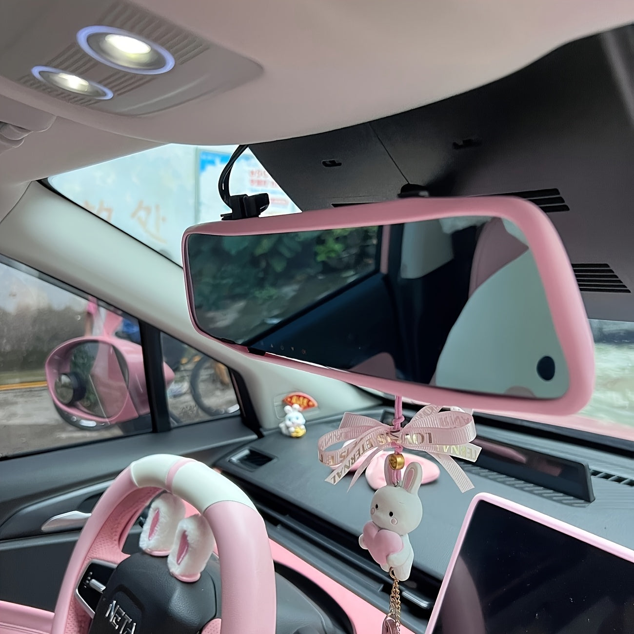 Women's Silicone Car Mirror Cover Protector Flat Oblong Multicolor Flexible