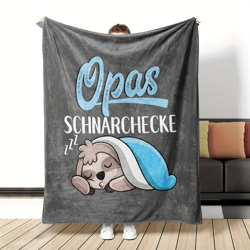 Kattalar uchun qulay sloth naqshli flanel yostiqchasi, barcha mavsumlar uchun yumshoq plyush sovg‘a