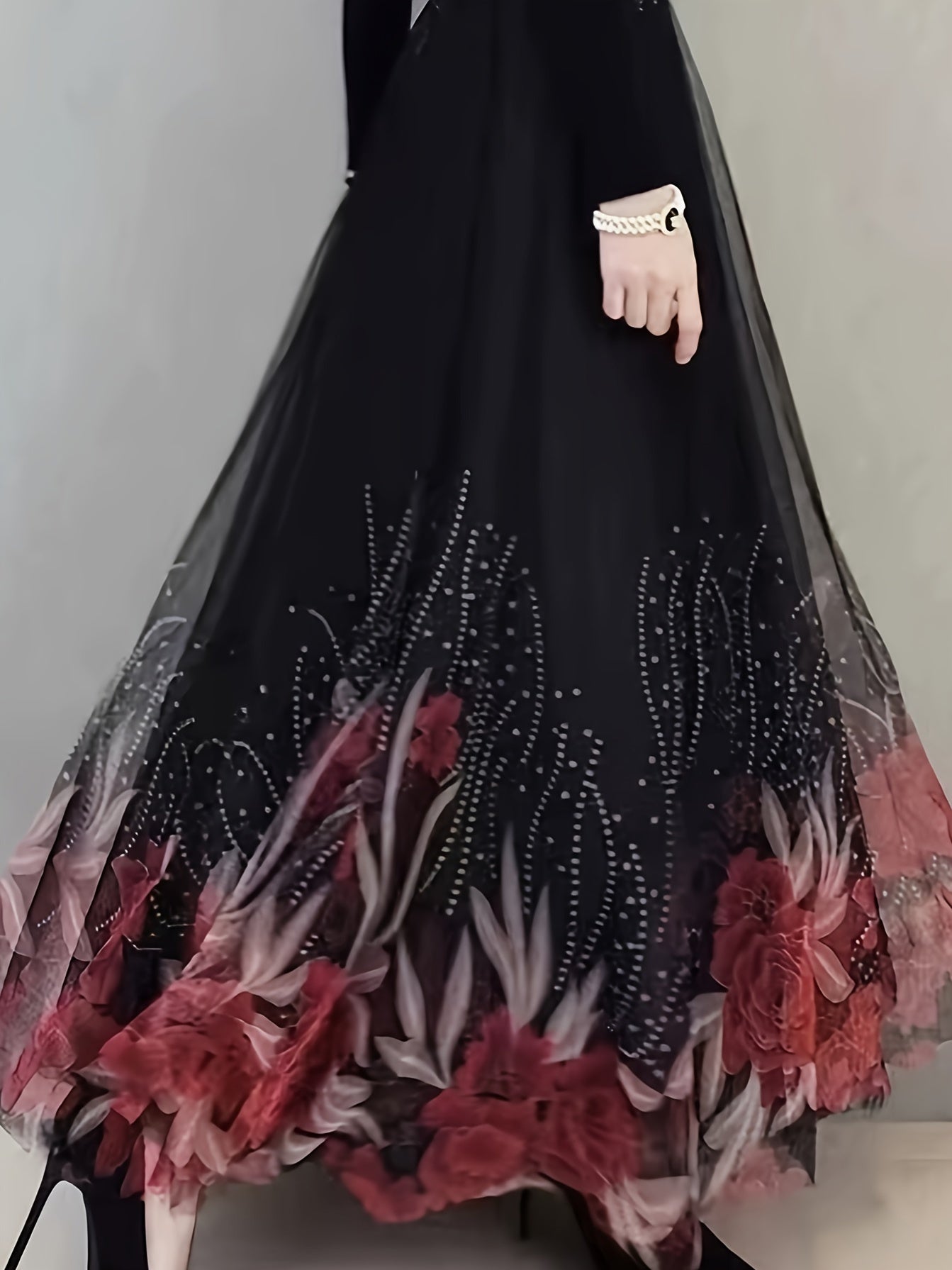 Юбка с цветочным и бабочковым принтом, высокой талией и рюшами, свободного макси-стиля для женской одежды.