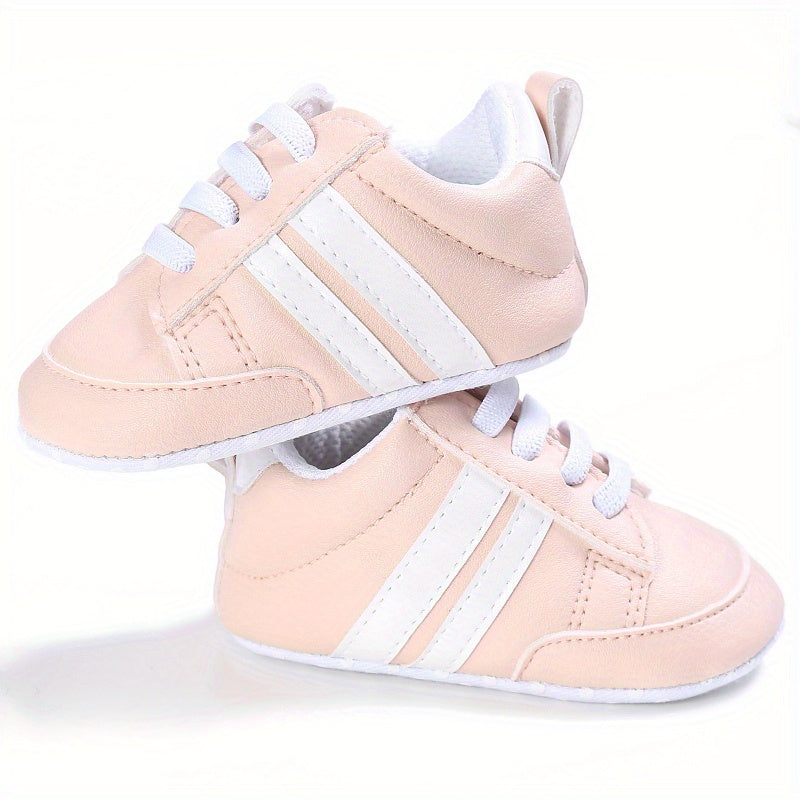 Infant Soft Bottom Stripes Light-Up Sports Shoes for Newborns Spring Fall