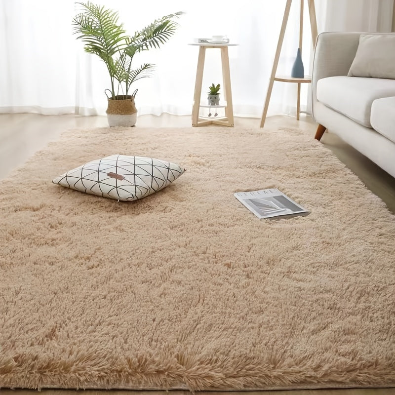 Soft Plush Faux Fur Area Rug with Non-Slip Backing for Bedroom and Living Room