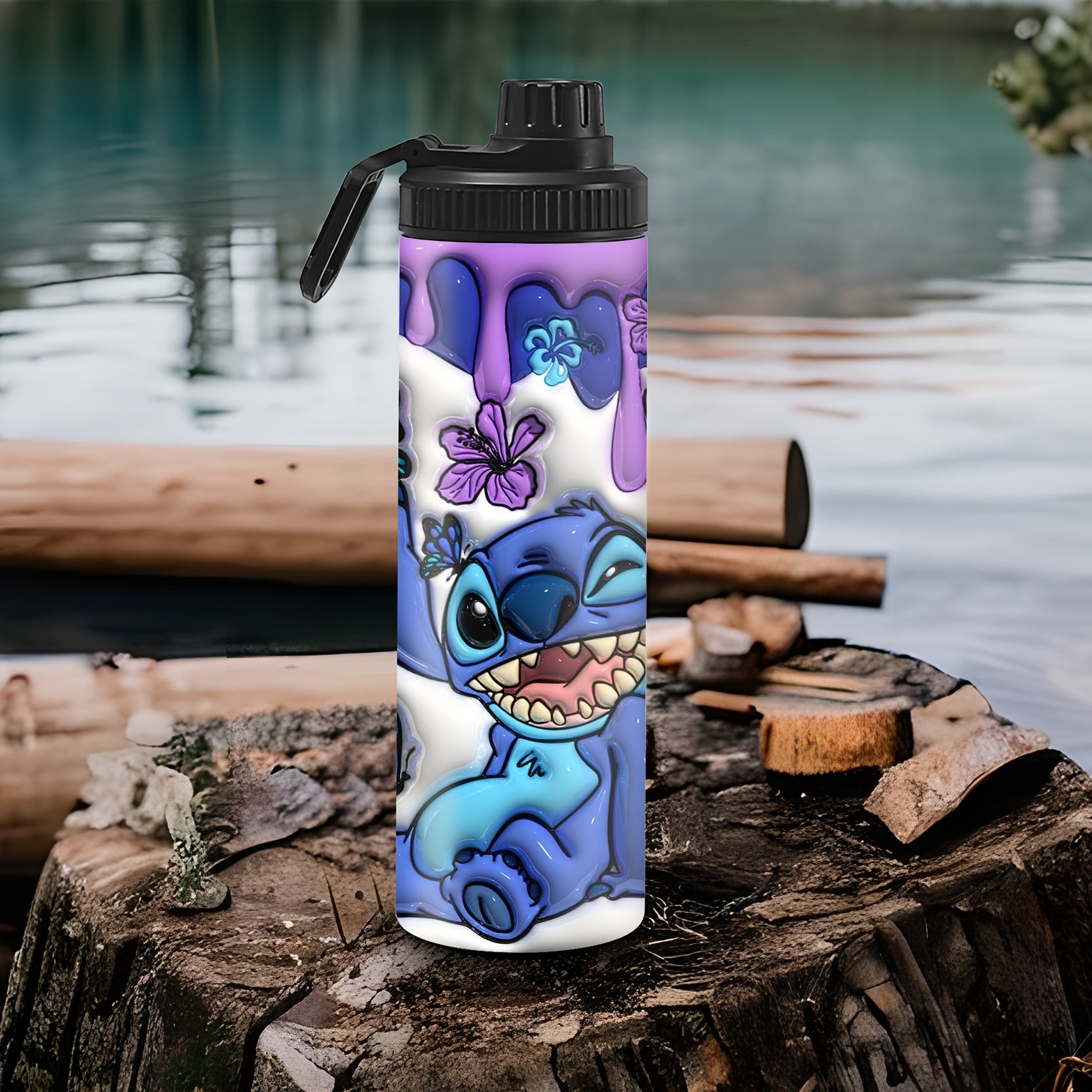Stainless Steel Water Bottle with Butterfly Print Insulated Leakproof BPA-Free for Travel
