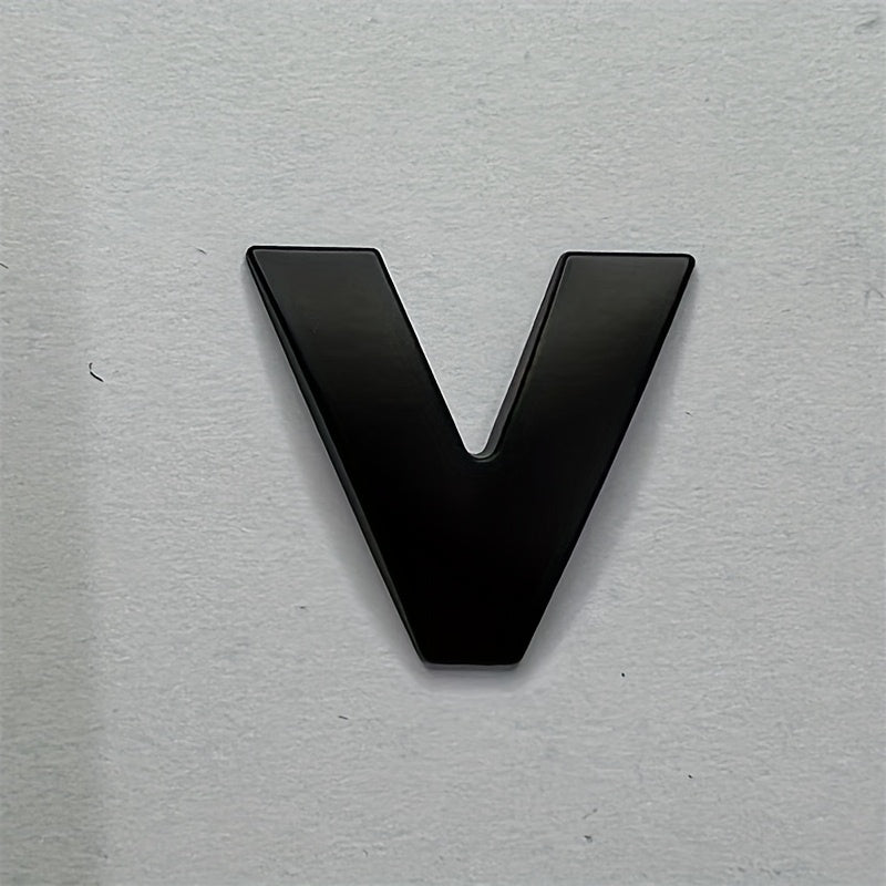 Металлические наклейки с буквами из цинкового сплава, автомобильные наклейки, черные номера, наклейки с именами
