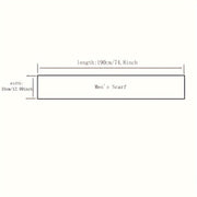 Men's Winter Scarf Imitation Cashmere Plaid Pattern Gift Warm Accessory