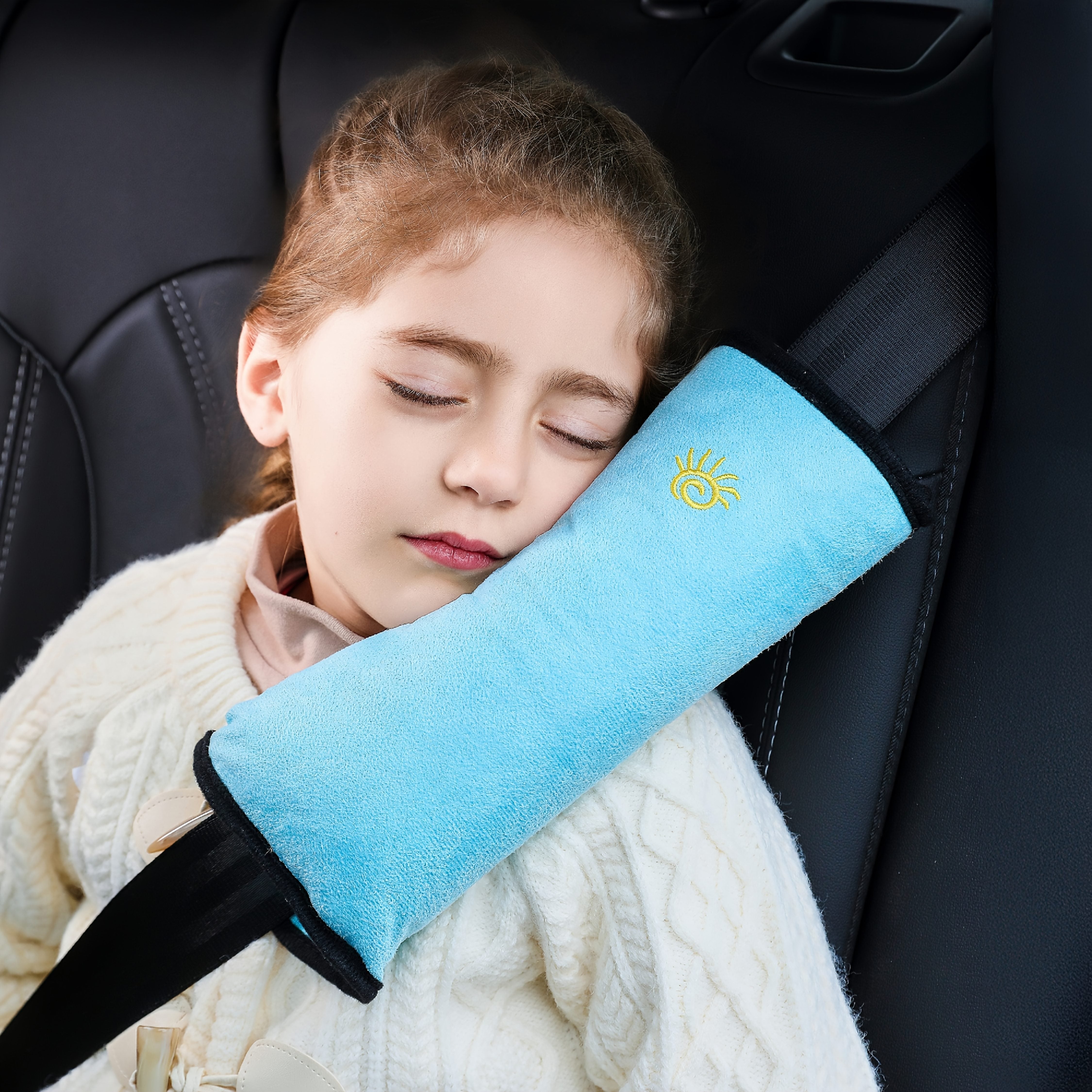 Car Safety Shoulder Guard Seat Belt Pillow Breathable Cushion for Adults