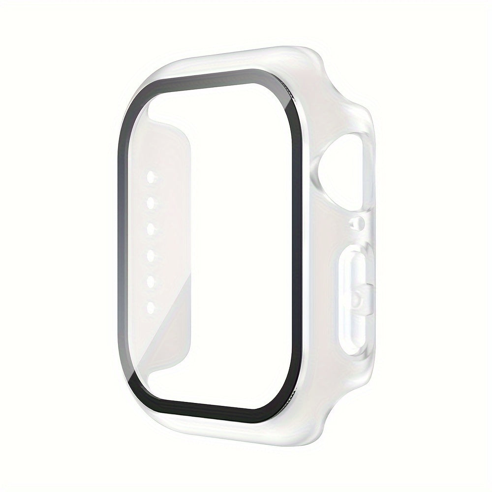 Tempered Glass Screen Protector Case for iWatch Series 4 5 6 7 8 9 10 SE 40mm 44mm 45mm 46mm Hard PC Bumper Scratch Resistant
