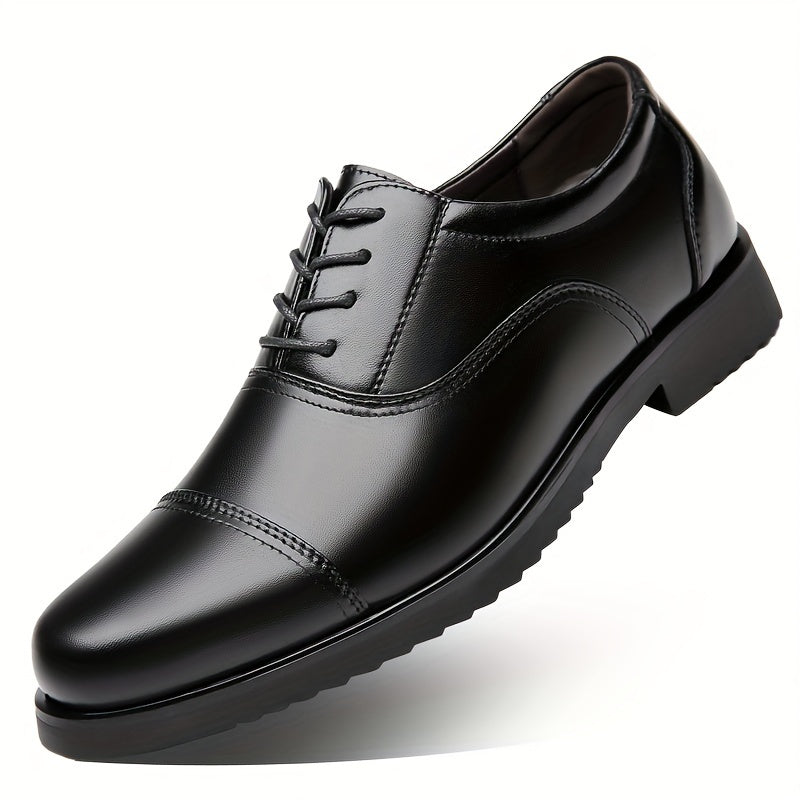 Zapatos casuales de tamaño grande para hombre hechos de cuero de microfibra con suela de goma