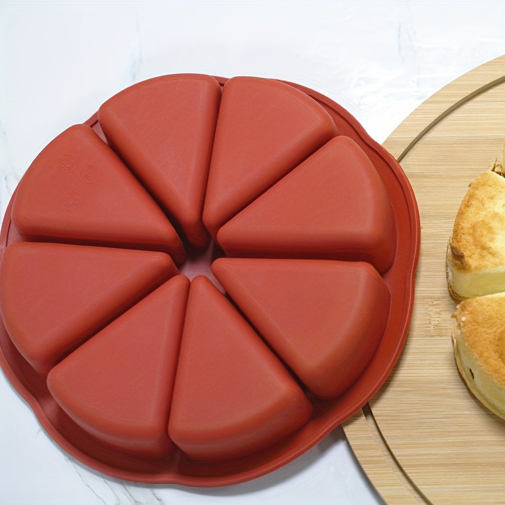 Набор из 3 силиконовых треугольных форм для выпечки тортов — антипригарная форма для выпечки с 8 отделениями для брауни, кексов, капкейков и многого другого — идеально подходит для свадеб, праздников и повседневной выпечки