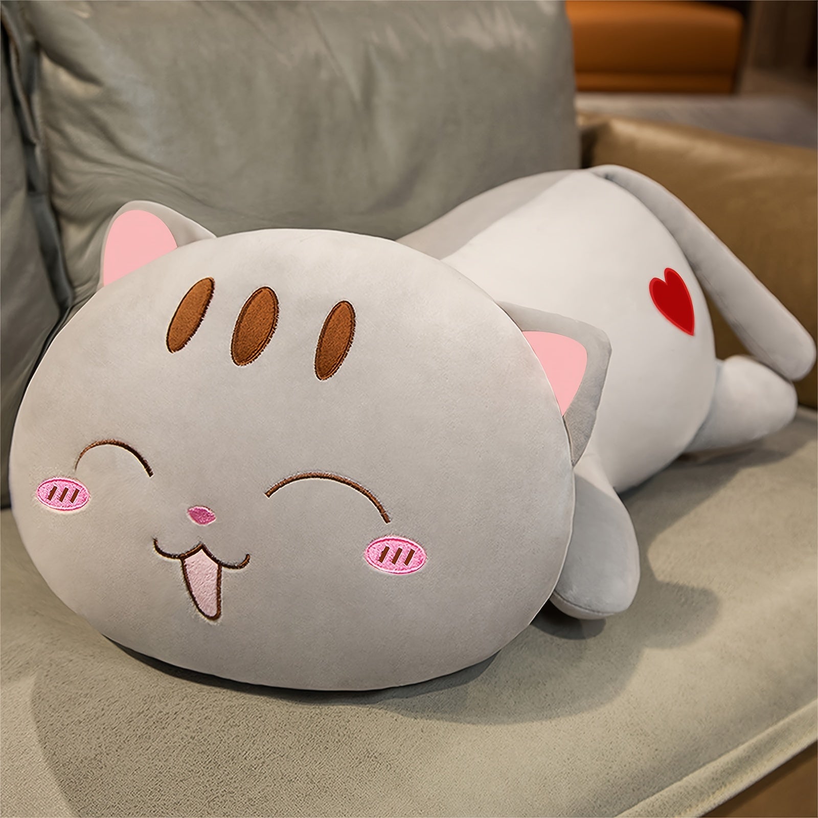 24.99cm Soft Plush Cat Toy Pillow for Kids and Gifts