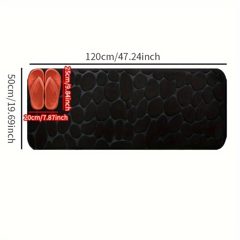 Alfombra de baño de adoquines absorbentes y antideslizantes para uso en interiores