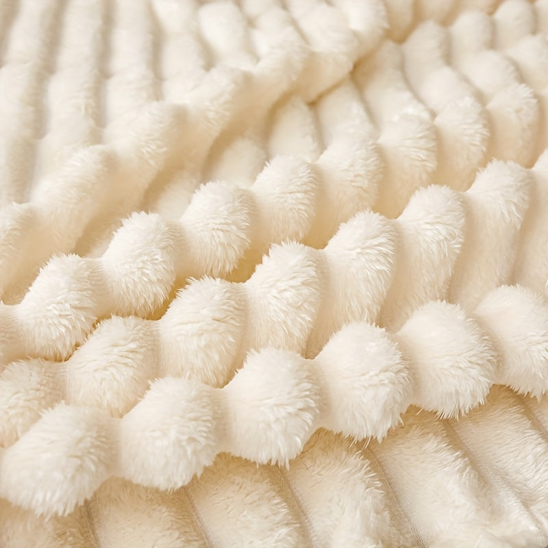 Soft Faux Rabbit Fur Throw Blanket for Couch Bed Travel All-Season Gift