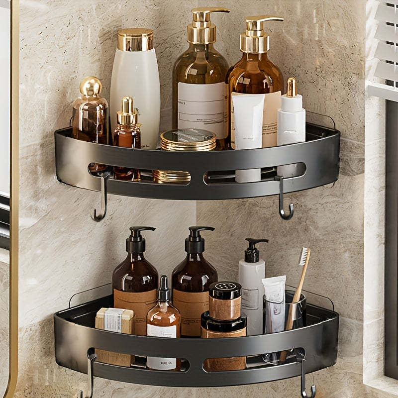 Triangle Corner Bathroom Shelf Space Saver for Shower Organizing Shampoo and Cosmetics