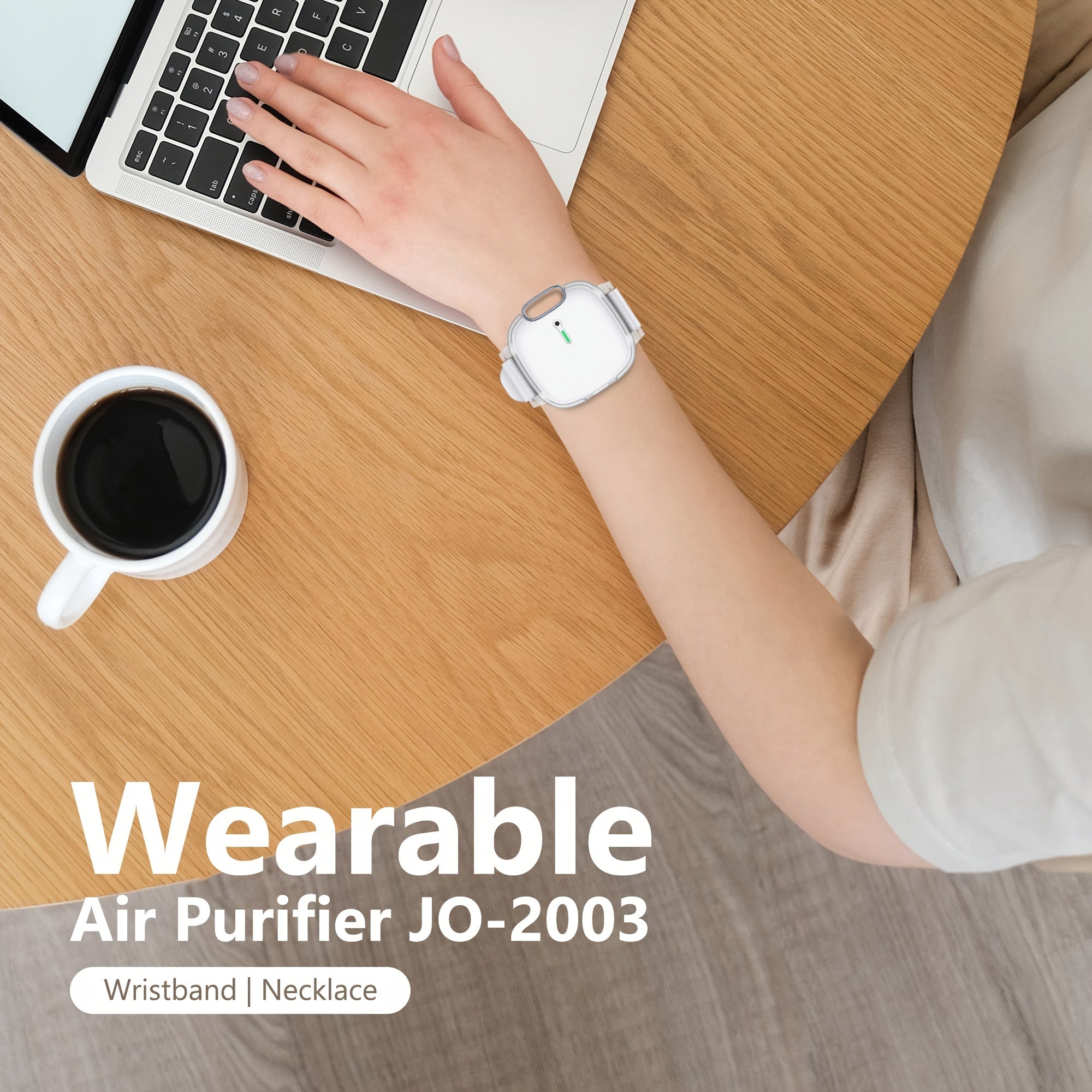 Unisex Wearable Air Purifier Wristband and Necklace Portable Personal Air Filter